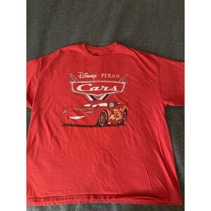 Vintage Disney CARS Tshirt Movie Promo Y2K Men's Size XXL Lightening McQueen
